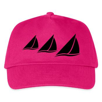 3 Sailing Boats Logo - Kids’ Baseball Cap - fuchsia - Front
