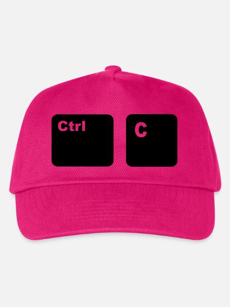 Ctrl C Copy and Paste Father and Son Partner Shi - Kinder Basecap - Fuchsia