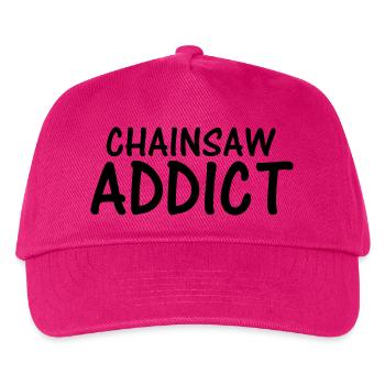 chainsaw addict - Kids’ Baseball Cap - fuchsia - Front