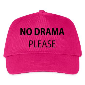 No Drama Please - Kinder Basecap - Fuchsia - Vorne