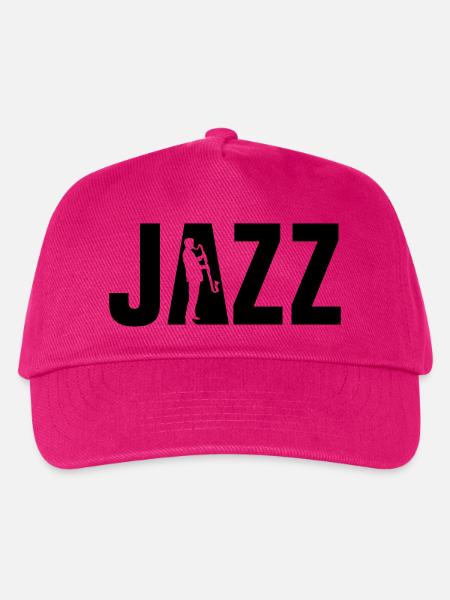 jazz_bass_klarinette_spieler_092013_a_1c - Kinder Basecap - Fuchsia