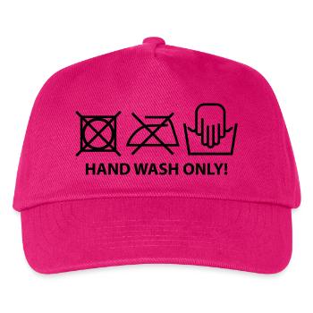 hand_wash_only_f1 - Kids’ Baseball Cap - fuchsia - Front