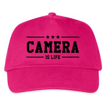 Cameraman / Camera / Kameramann / Kamera - Kinder Basecap - Fuchsia - Vorne