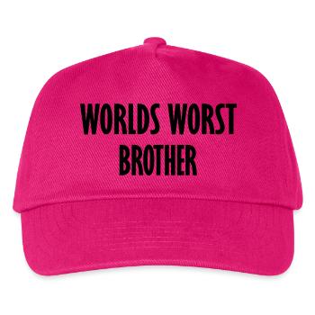 worlds worst brother - Kids’ Baseball Cap - fuchsia - Front