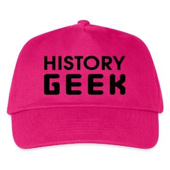 History Geek - Kids’ Baseball Cap - fuchsia - Front