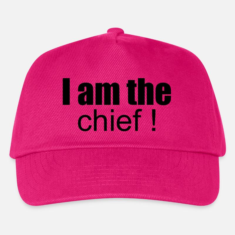 i am the chief ! - Kinder Basecap - Fuchsia