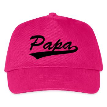 schwanger // Papa 20xx // Überraschung für Papa - Kinder Basecap - Fuchsia - Vorne