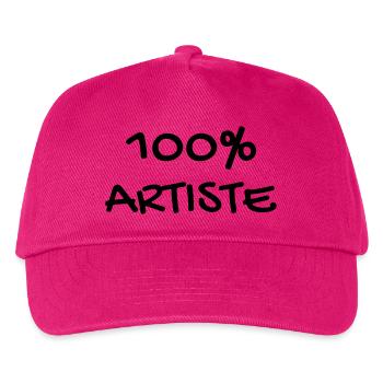 Künstler / Kunst / Literatur / Musik - Kinder Basecap - Fuchsia - Vorne