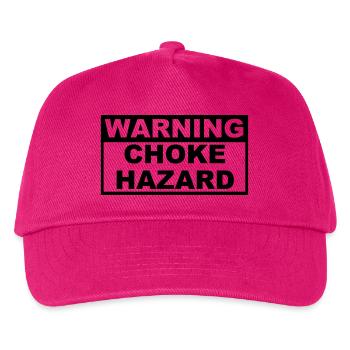 brazilian jiu jitsu bjj warning choke ha - Kids’ Baseball Cap - fuchsia - Front