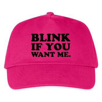 Blink Wenn Du Mich - Kinder Basecap - Fuchsia - Vorne