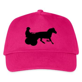 Shetty mit Gig, -Traber - Kinder Basecap - Fuchsia - Vorne