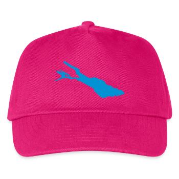Bodensee Silhouette – Lake Constance Outline - Kids’ Baseball Cap - fuchsia - Front