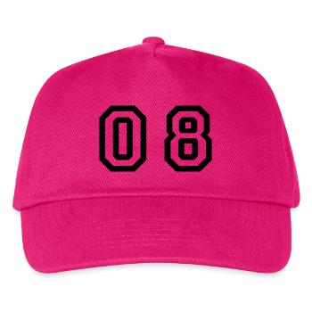 number - 08 - zero eight - Kids’ Baseball Cap - fuchsia - Front