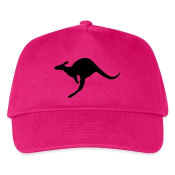 Känguru Australien kangaroo roo wallaby outback - Kinder Basecap - Fuchsia - Vorne