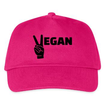 Vegan - Casquette de baseball Enfant - fuchsia - Devant