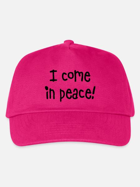 i come in peace - Kinder Basecap - Fuchsia