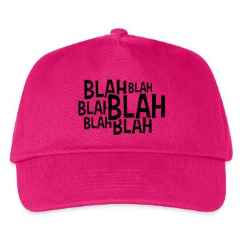 Comic Blah Spruch - Kinder Basecap - Fuchsia - Vorne