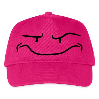 funny face monster skeptical cool comic cart - Kids’ Baseball Cap - fuchsia - Front