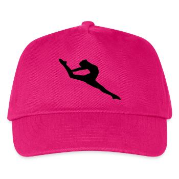 Vektor Balletttänzer Silhouette - Kinder Basecap - Fuchsia - Vorne
