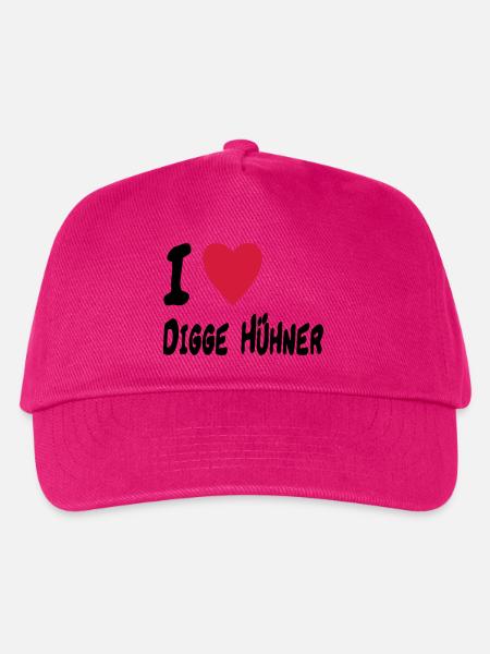 i love digge huehner - Kinder Basecap - Fuchsia