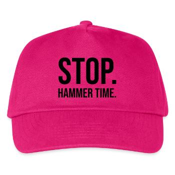 Stop Hammer time - Kinder Basecap - Fuchsia - Vorne
