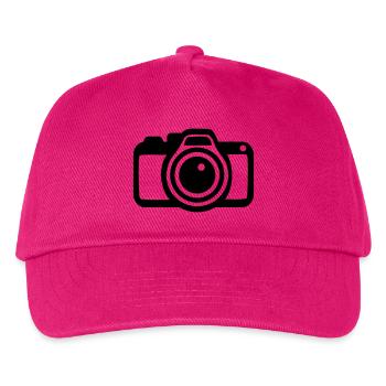 Kamera - Kinder Basecap - Fuchsia - Vorne