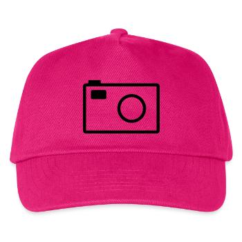 kamera - Kinder Basecap - Fuchsia - Vorne