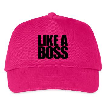Like a Boss - Kids’ Baseball Cap - fuchsia - Front