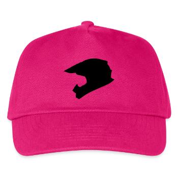 Motocross Helm - Kinder Basecap - Fuchsia - Vorne