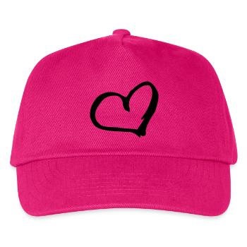 Heart - Kinder Basecap - Fuchsia - Vorne