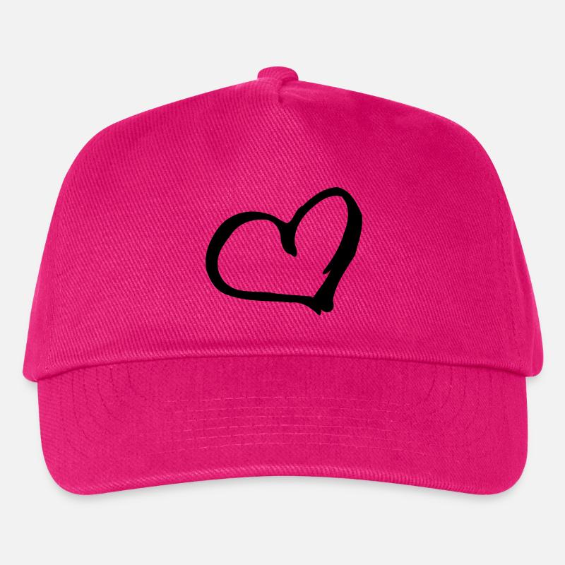 Heart - Kinder Basecap - Fuchsia