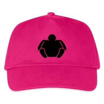Sitting Fat Man - Kids’ Baseball Cap - fuchsia - Front