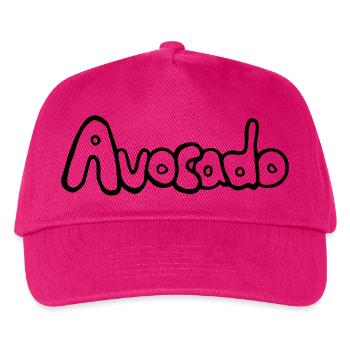 Avocado_SCHRIFT, lecker, vegan, gesund - Kinder Basecap - Fuchsia - Vorne