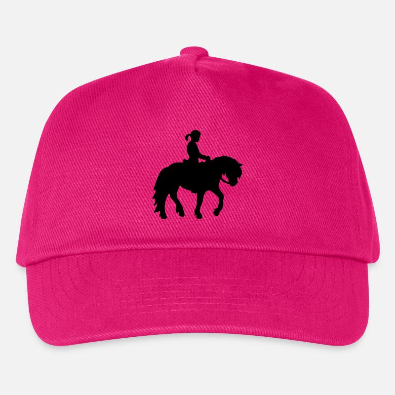 Ponyreiten Mädchen - Kinder Basecap - Fuchsia