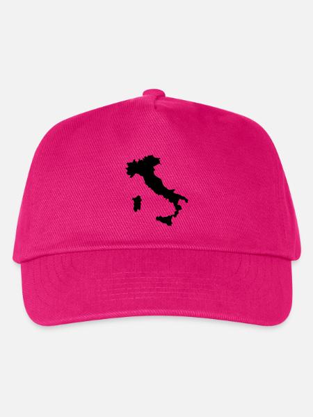 Italien Karte Landkarte - Kinder Basecap - Fuchsia