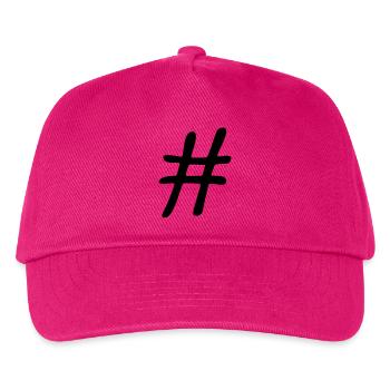 Hashtag symbol design - Kids’ Baseball Cap - fuchsia - Front