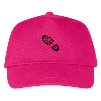 Schuh Abdruck - Kinder Basecap - Fuchsia - Vorne
