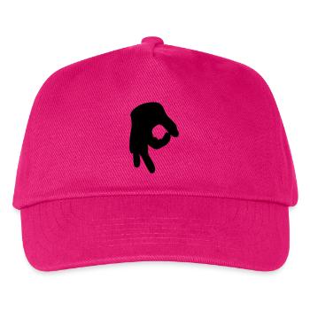 Reingelegt (Handzeichen) - Kinder Basecap - Fuchsia - Vorne