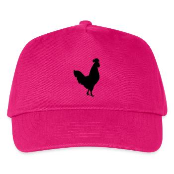 rooster silhouette design - Kids’ Baseball Cap - fuchsia - Front