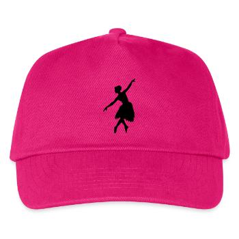 Vektor Balletttänzer Silhouette - Kinder Basecap - Fuchsia - Vorne