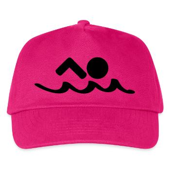 schwimmen - Kinder Basecap - Fuchsia - Vorne