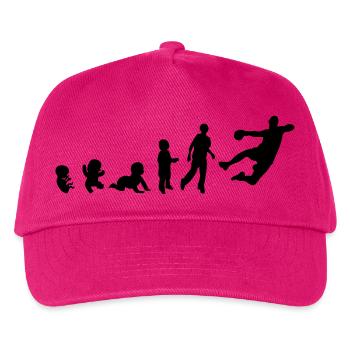 Handball-Sport-Evolution der Menschenrechte - Kinder Basecap - Fuchsia - Vorne