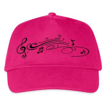 Musik, Notenschlüssel, clef - Kinder Basecap - Fuchsia - Vorne