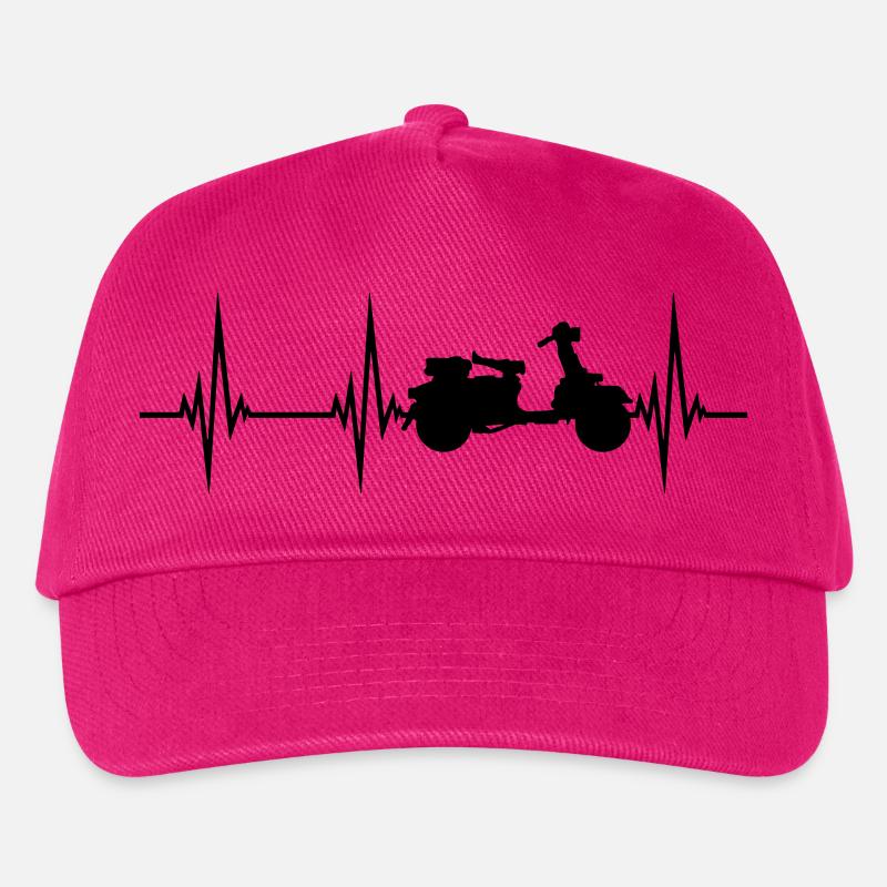 puls frequenz herzschlag roller clipart fahren ele - Kinder Basecap - Fuchsia