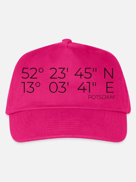 Koordinaten Potsdam - Kinder Basecap - Fuchsia