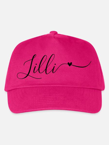 Lilli Name Vorname Dekorativ - Kinder Basecap - Fuchsia