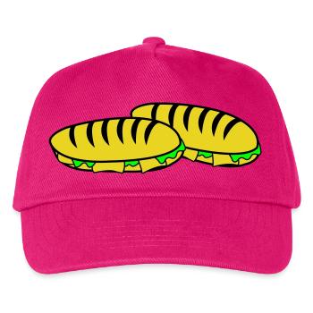 Sandwich Slipper Motiv - Kinder Basecap - Fuchsia - Vorne