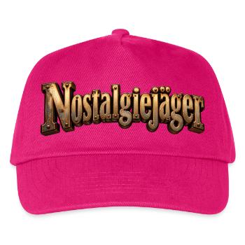 Nostalgiejäger Retro Metallschrift - Kinder Basecap - Fuchsia - Vorne