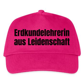 Erdkundelehrerin aus Leidenschaft Geo Geschenk - Kinder Basecap - Fuchsia - Vorne