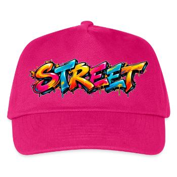STREET Graffiti Tag: Old School Street Art Feuer! - Kinder Basecap - Fuchsia - Vorne